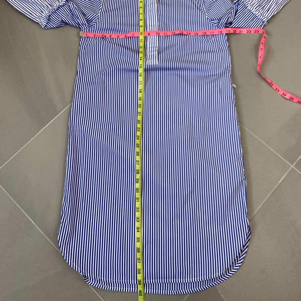 Ralph Lauren Bell Sleeve Bengal Shirtdress - Picture 12 of 12
